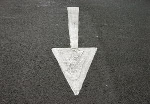 Arrow on the road